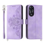 Custodia per telefono in pelle con portafoglio in rilievo con fiori al tatto, For OPPO A58 4G, For OPPO Reno10 Global / Reno10 Pro Global, For OPPO Reno10 Pro+ 5G, For OPPO A78 5G Global/A58x Global/A1x 5G