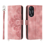 Custodia per telefono in pelle con portafoglio in rilievo con fiori al tatto, For OPPO A58 4G, For OPPO Reno10 Global / Reno10 Pro Global, For OPPO Reno10 Pro+ 5G, For OPPO A78 5G Global/A58x Global/A1x 5G