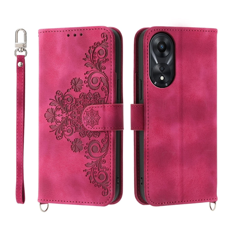Custodia per telefono in pelle con portafoglio in rilievo con fiori al tatto, For OPPO A58 4G, For OPPO Reno10 Global / Reno10 Pro Global, For OPPO Reno10 Pro+ 5G, For OPPO A78 5G Global/A58x Global/A1x 5G