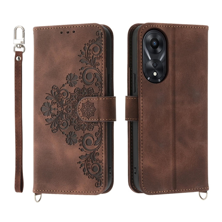 Custodia per telefono in pelle con portafoglio in rilievo con fiori al tatto, For OPPO A58 4G, For OPPO Reno10 Global / Reno10 Pro Global, For OPPO Reno10 Pro+ 5G, For OPPO A78 5G Global/A58x Global/A1x 5G