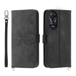 Custodia per telefono in pelle con portafoglio in rilievo con fiori al tatto, For OPPO A58 4G, For OPPO Reno10 Global / Reno10 Pro Global, For OPPO Reno10 Pro+ 5G, For OPPO A78 5G Global/A58x Global/A1x 5G
