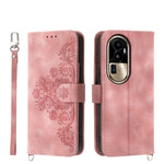 Custodia per telefono in pelle con portafoglio in rilievo con fiori al tatto, For OPPO A58 4G, For OPPO Reno10 Global / Reno10 Pro Global, For OPPO Reno10 Pro+ 5G, For OPPO A78 5G Global/A58x Global/A1x 5G