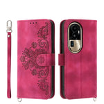 Custodia per telefono in pelle con portafoglio in rilievo con fiori al tatto, For OPPO A58 4G, For OPPO Reno10 Global / Reno10 Pro Global, For OPPO Reno10 Pro+ 5G, For OPPO A78 5G Global/A58x Global/A1x 5G