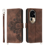 Custodia per telefono in pelle con portafoglio in rilievo con fiori al tatto, For OPPO A58 4G, For OPPO Reno10 Global / Reno10 Pro Global, For OPPO Reno10 Pro+ 5G, For OPPO A78 5G Global/A58x Global/A1x 5G