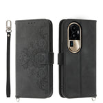 Custodia per telefono in pelle con portafoglio in rilievo con fiori al tatto, For OPPO A58 4G, For OPPO Reno10 Global / Reno10 Pro Global, For OPPO Reno10 Pro+ 5G, For OPPO A78 5G Global/A58x Global/A1x 5G