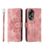 Custodia per telefono in pelle con portafoglio in rilievo con fiori al tatto, For OPPO A58 4G, For OPPO Reno10 Global / Reno10 Pro Global, For OPPO Reno10 Pro+ 5G, For OPPO A78 5G Global/A58x Global/A1x 5G