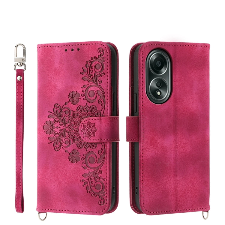 Custodia per telefono in pelle con portafoglio in rilievo con fiori al tatto, For OPPO A58 4G, For OPPO Reno10 Global / Reno10 Pro Global, For OPPO Reno10 Pro+ 5G, For OPPO A78 5G Global/A58x Global/A1x 5G
