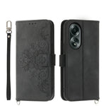 Custodia per telefono in pelle con portafoglio in rilievo con fiori al tatto, For OPPO A58 4G, For OPPO Reno10 Global / Reno10 Pro Global, For OPPO Reno10 Pro+ 5G, For OPPO A78 5G Global/A58x Global/A1x 5G