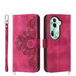Custodia per telefono in pelle con portafoglio in rilievo con fiori al tatto, For OPPO Reno11 Pro, For OPPO Reno11, For OPPO A2, For OPPO A38 4G