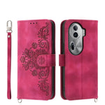 Custodia per telefono in pelle con portafoglio in rilievo con fiori al tatto, For OPPO Reno11 Pro, For OPPO Reno11, For OPPO A2, For OPPO A38 4G