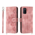 Custodia per telefono in pelle con portafoglio in rilievo con fiori al tatto, For OPPO A52, For OPPO A79 5G
