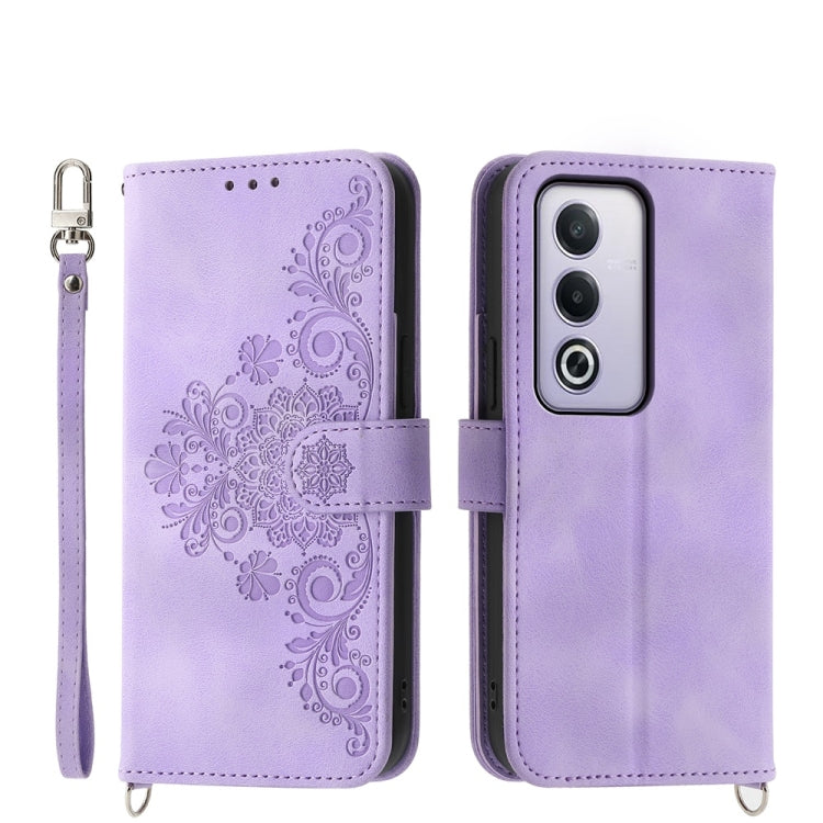 Custodia per telefono in pelle con portafoglio in rilievo con fiori al tatto, For OPPO A6 Pro 4G / 5G Global / F31 5G, For OPPO Reno14 Global / Reno14 F 5G, For OPPO A5x 5G / A3 4G / 5G / A3x 4G / 5G, For OPPO A5 5G Global / A3 Pro 5G