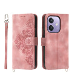 Custodia per telefono in pelle con portafoglio in rilievo con fiori al tatto, For OPPO A6 Pro 4G / 5G Global / F31 5G, For OPPO Reno14 Global / Reno14 F 5G, For OPPO A5x 5G / A3 4G / 5G / A3x 4G / 5G, For OPPO A5 5G Global / A3 Pro 5G