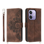 Custodia per telefono in pelle con portafoglio in rilievo con fiori al tatto, For OPPO A6 Pro 4G / 5G Global / F31 5G, For OPPO Reno14 Global / Reno14 F 5G, For OPPO A5x 5G / A3 4G / 5G / A3x 4G / 5G, For OPPO A5 5G Global / A3 Pro 5G