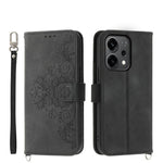 Custodia per telefono in pelle con portafoglio in rilievo con fiori al tatto, For OPPO A6 Pro 4G / 5G Global / F31 5G, For OPPO Reno14 Global / Reno14 F 5G, For OPPO A5x 5G / A3 4G / 5G / A3x 4G / 5G, For OPPO A5 5G Global / A3 Pro 5G