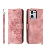 Custodia per telefono in pelle con portafoglio in rilievo con fiori al tatto, For OPPO A6 Pro 4G / 5G Global / F31 5G, For OPPO Reno14 Global / Reno14 F 5G, For OPPO A5x 5G / A3 4G / 5G / A3x 4G / 5G, For OPPO A5 5G Global / A3 Pro 5G