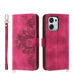 Custodia per telefono in pelle con portafoglio in rilievo con fiori al tatto, For OPPO A6 Pro 4G / 5G Global / F31 5G, For OPPO Reno14 Global / Reno14 F 5G, For OPPO A5x 5G / A3 4G / 5G / A3x 4G / 5G, For OPPO A5 5G Global / A3 Pro 5G