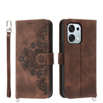 Custodia per telefono in pelle con portafoglio in rilievo con fiori al tatto, For OPPO A6 Pro 4G / 5G Global / F31 5G, For OPPO Reno14 Global / Reno14 F 5G, For OPPO A5x 5G / A3 4G / 5G / A3x 4G / 5G, For OPPO A5 5G Global / A3 Pro 5G