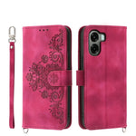 Custodia per telefono in pelle con portafoglio in rilievo con fiori al tatto, For OPPO Reno16 F 5G / Reno16 FS 5G, For OPPO Reno15 F 5G, For OPPO Reno15 5G / Reno 15c 5G, For OPPO A6x 5G / A6 5G Global