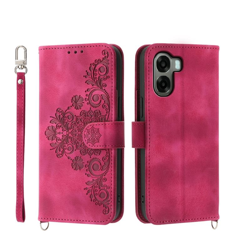 Custodia per telefono in pelle con portafoglio in rilievo con fiori al tatto, For OPPO Reno16 F 5G / Reno16 FS 5G, For OPPO Reno15 F 5G, For OPPO Reno15 5G / Reno 15c 5G, For OPPO A6x 5G / A6 5G Global