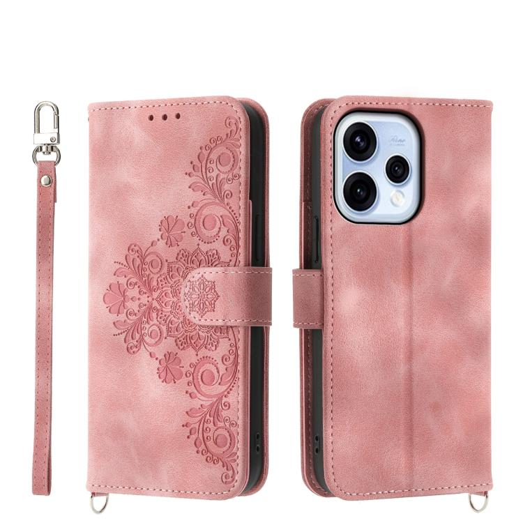 Custodia per telefono in pelle con portafoglio in rilievo con fiori al tatto, For OPPO Reno16 F 5G / Reno16 FS 5G, For OPPO Reno15 F 5G, For OPPO Reno15 5G / Reno 15c 5G, For OPPO A6x 5G / A6 5G Global