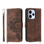 Custodia per telefono in pelle con portafoglio in rilievo con fiori al tatto, For OPPO Reno16 F 5G / Reno16 FS 5G, For OPPO Reno15 F 5G, For OPPO Reno15 5G / Reno 15c 5G, For OPPO A6x 5G / A6 5G Global