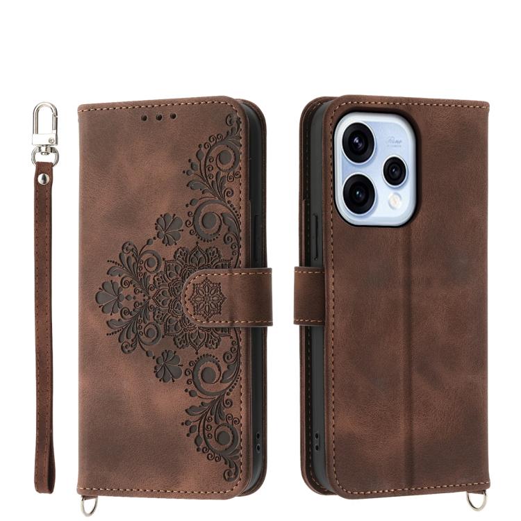 Custodia per telefono in pelle con portafoglio in rilievo con fiori al tatto, For OPPO Reno16 F 5G / Reno16 FS 5G, For OPPO Reno15 F 5G, For OPPO Reno15 5G / Reno 15c 5G, For OPPO A6x 5G / A6 5G Global