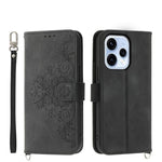 Custodia per telefono in pelle con portafoglio in rilievo con fiori al tatto, For OPPO Reno16 F 5G / Reno16 FS 5G, For OPPO Reno15 F 5G, For OPPO Reno15 5G / Reno 15c 5G, For OPPO A6x 5G / A6 5G Global