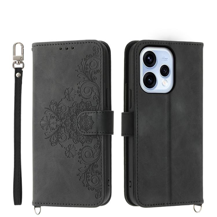 Custodia per telefono in pelle con portafoglio in rilievo con fiori al tatto, For OPPO Reno16 F 5G / Reno16 FS 5G, For OPPO Reno15 F 5G, For OPPO Reno15 5G / Reno 15c 5G, For OPPO A6x 5G / A6 5G Global