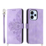 Custodia per telefono in pelle con portafoglio in rilievo con fiori al tatto, For OPPO Reno16 F 5G / Reno16 FS 5G, For OPPO Reno15 F 5G, For OPPO Reno15 5G / Reno 15c 5G, For OPPO A6x 5G / A6 5G Global