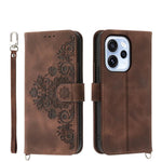 Custodia per telefono in pelle con portafoglio in rilievo con fiori al tatto, For OPPO Reno16 F 5G / Reno16 FS 5G, For OPPO Reno15 F 5G, For OPPO Reno15 5G / Reno 15c 5G, For OPPO A6x 5G / A6 5G Global