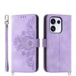 Custodia per telefono in pelle con portafoglio in rilievo con fiori al tatto, For OPPO Reno16 F 5G / Reno16 FS 5G, For OPPO Reno15 F 5G, For OPPO Reno15 5G / Reno 15c 5G, For OPPO A6x 5G / A6 5G Global