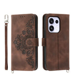 Custodia per telefono in pelle con portafoglio in rilievo con fiori al tatto, For OPPO Reno16 F 5G / Reno16 FS 5G, For OPPO Reno15 F 5G, For OPPO Reno15 5G / Reno 15c 5G, For OPPO A6x 5G / A6 5G Global