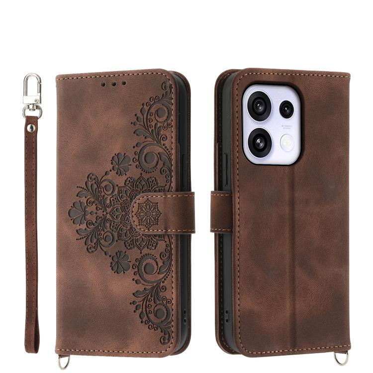 Custodia per telefono in pelle con portafoglio in rilievo con fiori al tatto, For OPPO Reno16 F 5G / Reno16 FS 5G, For OPPO Reno15 F 5G, For OPPO Reno15 5G / Reno 15c 5G, For OPPO A6x 5G / A6 5G Global