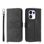 Custodia per telefono in pelle con portafoglio in rilievo con fiori al tatto, For OPPO Reno16 F 5G / Reno16 FS 5G, For OPPO Reno15 F 5G, For OPPO Reno15 5G / Reno 15c 5G, For OPPO A6x 5G / A6 5G Global
