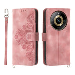 Custodia per telefono in pelle con portafoglio in rilievo con fiori al tatto, For Realme 11 4G, For Realme 11 5G, For Realme C53, For Realme 11 Pro 5G / 11 Pro+ 5G