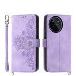Custodia per telefono in pelle con portafoglio in rilievo con fiori al tatto, For Realme 11 4G, For Realme 11 5G, For Realme C53, For Realme 11 Pro 5G / 11 Pro+ 5G