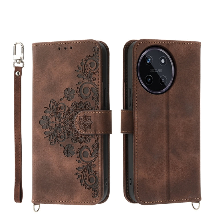 Custodia per telefono in pelle con portafoglio in rilievo con fiori al tatto, For Realme 11 4G, For Realme 11 5G, For Realme C53, For Realme 11 Pro 5G / 11 Pro+ 5G