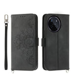 Custodia per telefono in pelle con portafoglio in rilievo con fiori al tatto, For Realme 11 4G, For Realme 11 5G, For Realme C53, For Realme 11 Pro 5G / 11 Pro+ 5G
