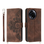 Custodia per telefono in pelle con portafoglio in rilievo con fiori al tatto, For Realme 11 4G, For Realme 11 5G, For Realme C53, For Realme 11 Pro 5G / 11 Pro+ 5G