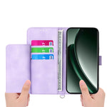 Custodia per telefono in pelle con portafoglio in rilievo con fiori al tatto, For Realme GT 6 Global, For Realme 12 5G, For Realme 12+, For Realme 12 Pro+
