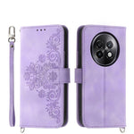 Custodia per telefono in pelle con portafoglio in rilievo con fiori al tatto, For Realme 14 Pro, For Realme C75 / Realme 14x, For Realme 13+, For Realme 13 Pro / 13 Pro+ Global