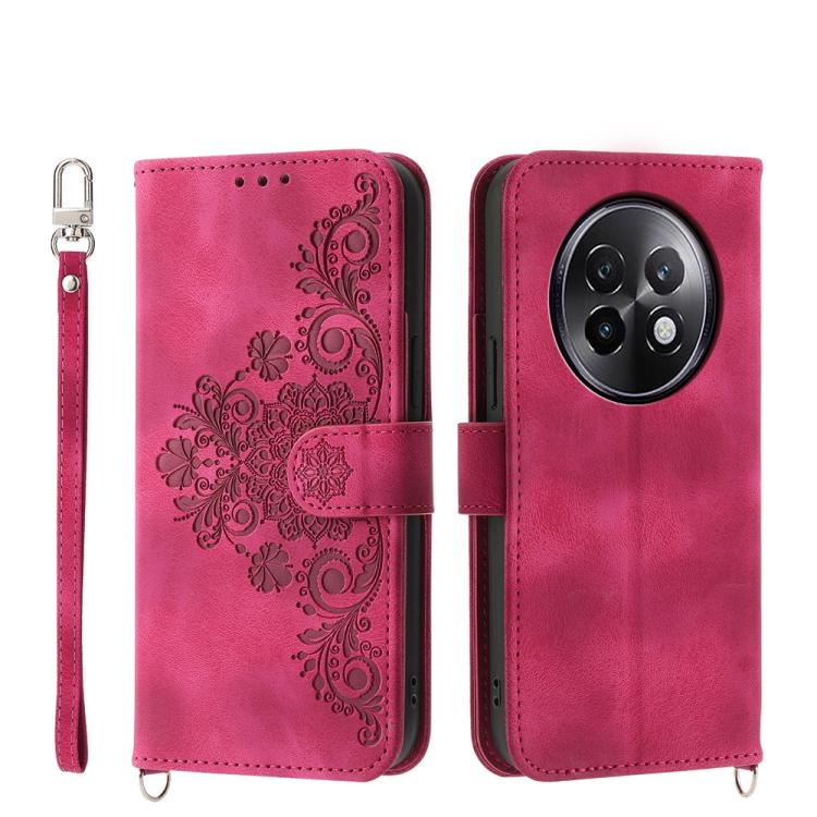 Custodia per telefono in pelle con portafoglio in rilievo con fiori al tatto, For Realme 14 Pro, For Realme C75 / Realme 14x, For Realme 13+, For Realme 13 Pro / 13 Pro+ Global
