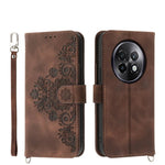 Custodia per telefono in pelle con portafoglio in rilievo con fiori al tatto, For Realme 14 Pro, For Realme C75 / Realme 14x, For Realme 13+, For Realme 13 Pro / 13 Pro+ Global