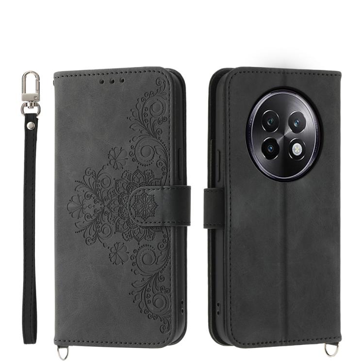 Custodia per telefono in pelle con portafoglio in rilievo con fiori al tatto, For Realme 14 Pro, For Realme C75 / Realme 14x, For Realme 13+, For Realme 13 Pro / 13 Pro+ Global