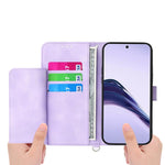 Custodia per telefono in pelle con portafoglio in rilievo con fiori al tatto, For Realme 14 Pro, For Realme C75 / Realme 14x, For Realme 13+, For Realme 13 Pro / 13 Pro+ Global