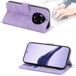 Custodia per telefono in pelle con portafoglio in rilievo con fiori al tatto, For Realme 14 Pro, For Realme C75 / Realme 14x, For Realme 13+, For Realme 13 Pro / 13 Pro+ Global