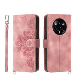 Custodia per telefono in pelle con portafoglio in rilievo con fiori al tatto, For Realme 14 Pro, For Realme C75 / Realme 14x, For Realme 13+, For Realme 13 Pro / 13 Pro+ Global