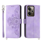 Custodia per telefono in pelle con portafoglio in rilievo con fiori al tatto, For Realme C85 Pro 4G, For Realme 15 5G / Realme 15 Pro 5G, For Realme 14 / Realme P3 5G, For Realme 14 Pro+