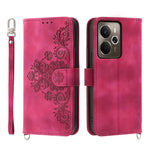 Custodia per telefono in pelle con portafoglio in rilievo con fiori al tatto, For Realme C85 Pro 4G, For Realme 15 5G / Realme 15 Pro 5G, For Realme 14 / Realme P3 5G, For Realme 14 Pro+